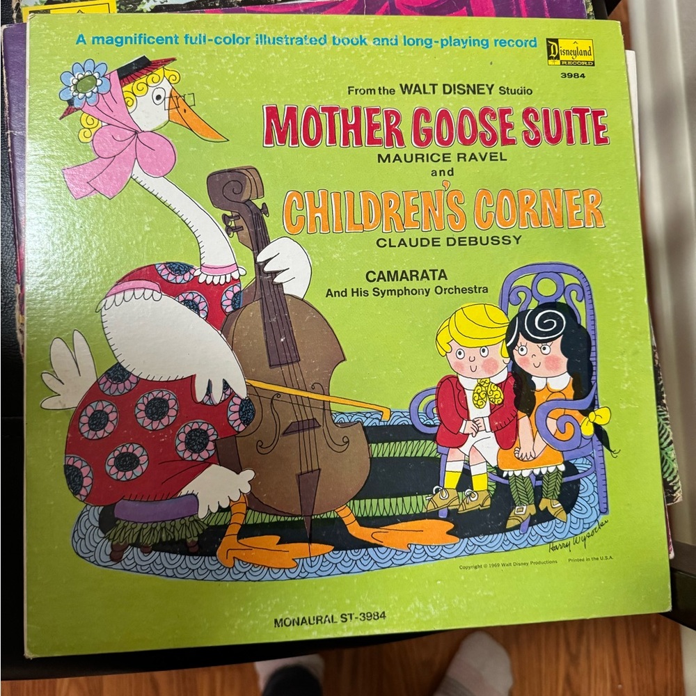 Disneyland Records Mother Goose Suite Children's Corner Vinyl